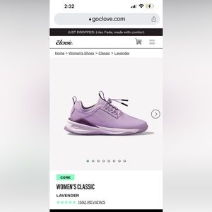 Brand new lilac purple Clove shoes great for nursing, only tried on, never worn.